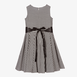 Elsy-Black & White Striped Dress | Childrensalon Outlet