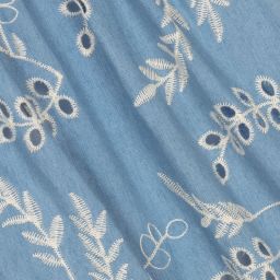 Elsy-Синее платье из хлопкового шамбре | Childrensalon Outlet