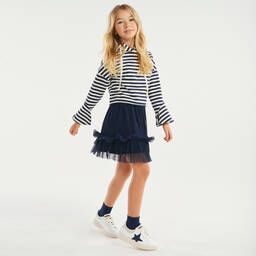 Elsy-Синяя юбка из тюля с оборками | Childrensalon Outlet