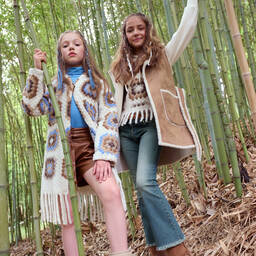 Elsy-Brown Faux Leather Shorts | Childrensalon Outlet