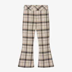 Elsy-Бежевые брюки-клеш в клетку | Childrensalon Outlet