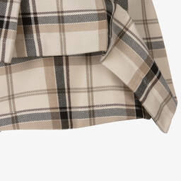 Elsy-Бежевая юбка-шорты в клетку со складками | Childrensalon Outlet