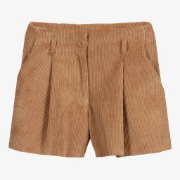 Elsy-Girls Beige Corduroy Shorts | Childrensalon Outlet