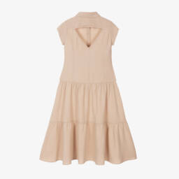 кутюр от Elsy-Бежевая платье с рюшами для девочек | Childrensalon Outlet