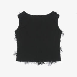 couture by Elsy-Girls Black Floral Chiffon Tunic | Childrensalon Outlet