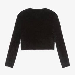 кутюр от Elsy-Черный пушистый кардиган для девочек | Childrensalon Outlet