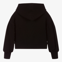 إلسي-توب هودي قطن وأكريليك محبوك لون أسود للبنات | Childrensalon Outlet