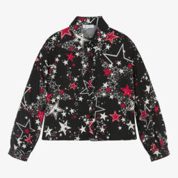 إلسي-بلوزة بطبعة نجوم فيسكوز لون أسود | Childrensalon Outlet