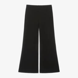 Elsy-Girls Black Wide Leg Crêpe Trousers | Childrensalon Outlet