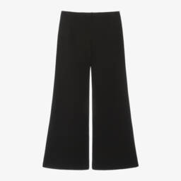 Elsy-Girls Black Wide Leg Crêpe Trousers | Childrensalon Outlet