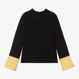 إلسي-باوفر محبوك لون أصفر وأسود للبنات | Childrensalon Outlet