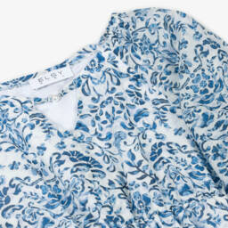 couture by Elsy-Girls Blue Floral Cotton Sundress | Childrensalon Outlet