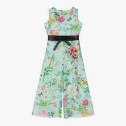 Elsy-Girls Blue Floral Crêpe Jumpsuit | Childrensalon Outlet