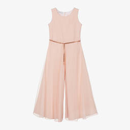 إلسي-جمبسوت بأرجل واسعة كريب وتول لون زهري للبنات | Childrensalon Outlet