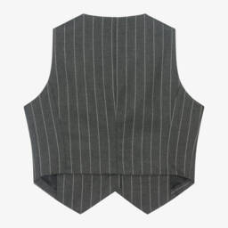 Elsy-Серый жилет в полоску для девочек | Childrensalon Outlet