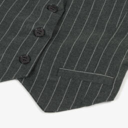 Elsy-Серый жилет в полоску для девочек | Childrensalon Outlet