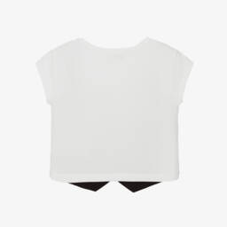 кутюр от Elsy-Шикарный черно-белый топ для девочек | Childrensalon Outlet