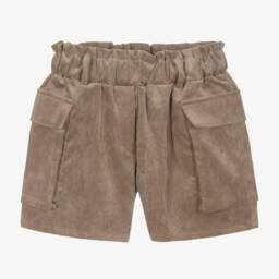 إلسي-شورت كوردروي لون بني للبنات | Childrensalon Outlet