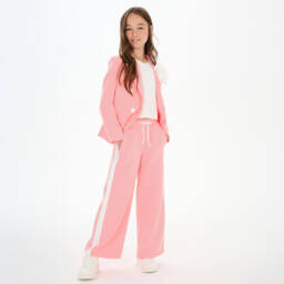 couture by Elsy-بنطلون واسع من الحرير المرجاني للبنات | Childrensalon Outlet