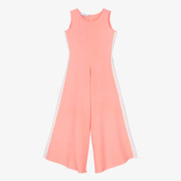 couture by Elsy-Girls Coral Silky Wide-Leg Romper | Childrensalon Outlet