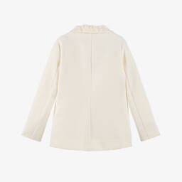 couture by Elsy-Girls Cream Floral Lapel Blazer | Childrensalon Outlet