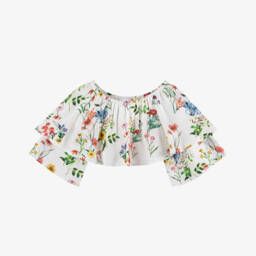 couture by Elsy-Girls Creamy Blooming Blouse | Childrensalon Outlet