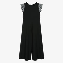 кутюр от Elsy-Элегантный черный трикотажный ромпер для девочек | Childrensalon Outlet