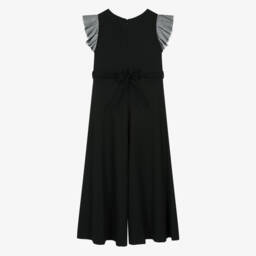 кутюр от Elsy-Элегантный черный трикотажный ромпер для девочек | Childrensalon Outlet