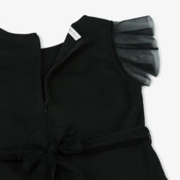 кутюр от Elsy-Элегантный черный трикотажный ромпер для девочек | Childrensalon Outlet