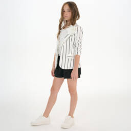 Elsy-Girls Elegant Black & White Blazer | Childrensalon Outlet