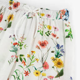 кутюр от Elsy-Элегантные кремовые брюки с цветочным узором для девочек | Childrensalon Outlet