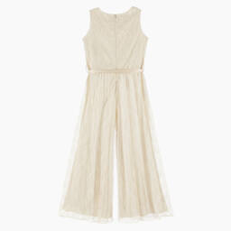 кутюр от Elsy-Элегантный кремовый кружевной ромпер для девочек | Childrensalon Outlet