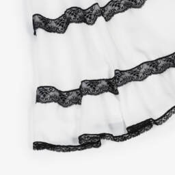 кутюр от Elsy-Элегантное белое платье с кружевной отделкой для девочек | Childrensalon Outlet