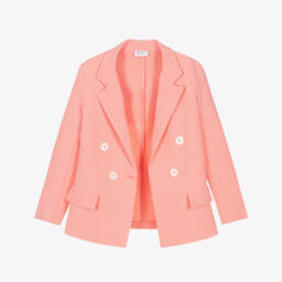 couture by Elsy-Girls Elegant Pink Crêpe Jacket | Childrensalon Outlet
