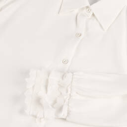 couture by Elsy-Girls Elegant White Draped Top | Childrensalon Outlet