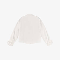 couture by Elsy-Girls Elegant White Draped Top | Childrensalon Outlet