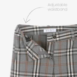 Elsy-Girls Grey Check Cargo Pants | Childrensalon Outlet