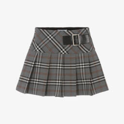 Elsy-Girls Grey Checked Skirt Shorts | Childrensalon Outlet