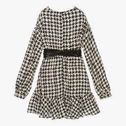 Elsy-Кремово-черное платье с поясом | Childrensalon Outlet