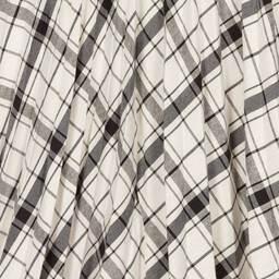 Elsy-Кремово-черное платье в клетку для девочек | Childrensalon Outlet