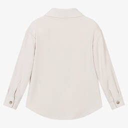 إلسي-جاكيت بنمط قميص كوردروي لون عاجي للبنات | Childrensalon Outlet