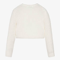 إلسي-كارديغان فلافي محبوك لون عاجي للبنات | Childrensalon Outlet