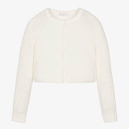 إلسي-كارديغان فلافي محبوك لون عاجي للبنات | Childrensalon Outlet