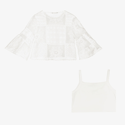 إلسي-بلوز قطن لون عاجي للبنات | Childrensalon Outlet