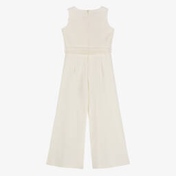 couture by Elsy-Girls Ivory Floral Tulle Playsuit | Childrensalon Outlet