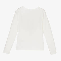 Elsy-Girls Ivory & Red Heart Top | Childrensalon Outlet