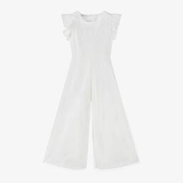 إلسي-جمبسوت بأرجل واسعة كريب لون عاجي للبنات | Childrensalon Outlet