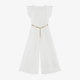 إلسي-جمبسوت بأرجل واسعة كريب لون عاجي للبنات | Childrensalon Outlet