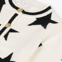 Elsy-كارديغان مزيج فيسكوز محبوك لون عاجي للبنات | Childrensalon Outlet