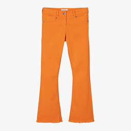 Elsy-Girls Orange Denim Flared Jeans | Childrensalon Outlet